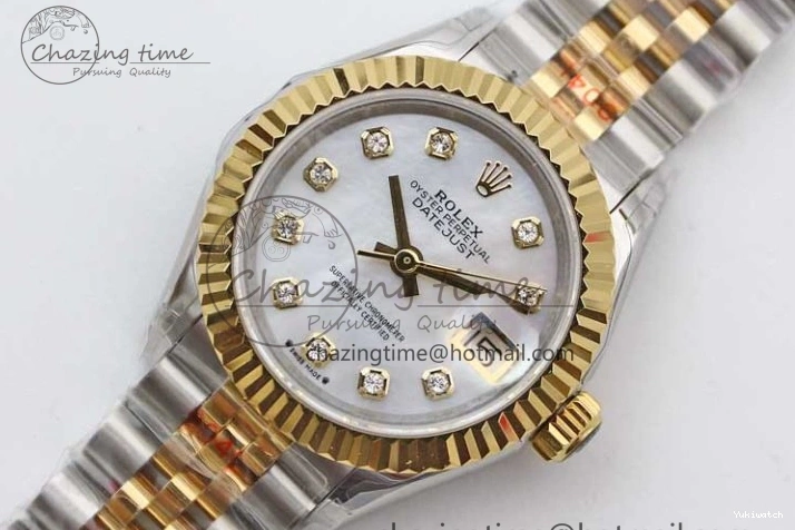 279179 TWF Best YG White SS NH05 Diamonds Bracelet Datejust Jubilee Dial 28mm Markers Edition SS on YG 0408